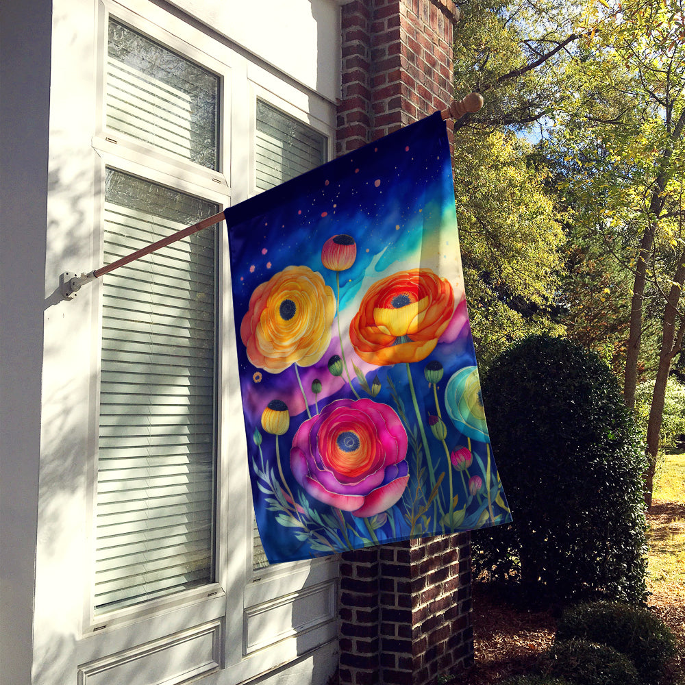 Ranunculus in Color House Flag
