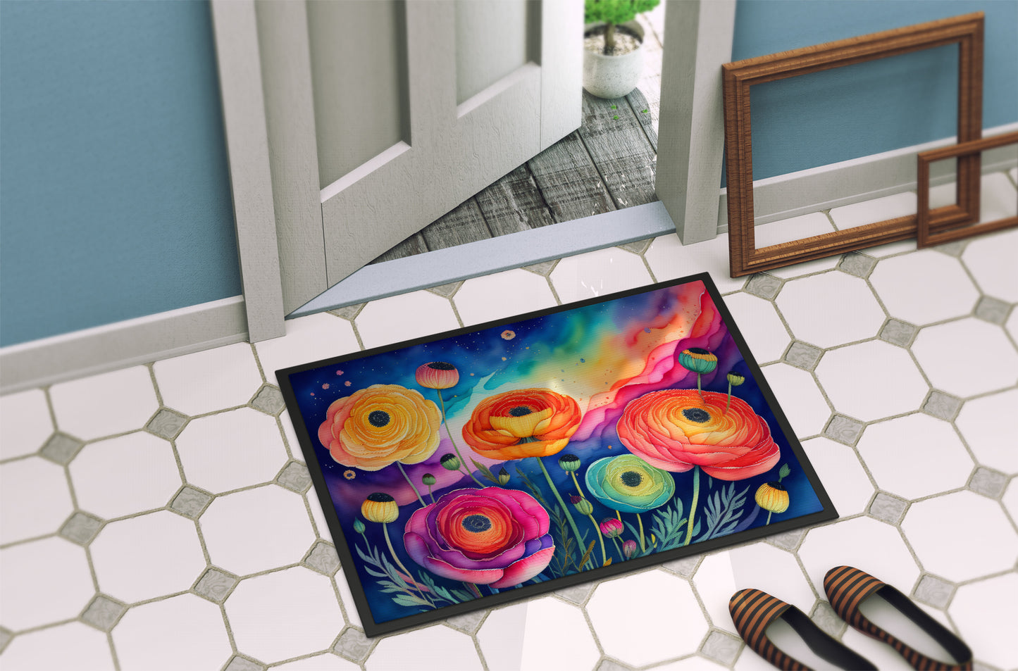 Ranunculus in Color Doormat