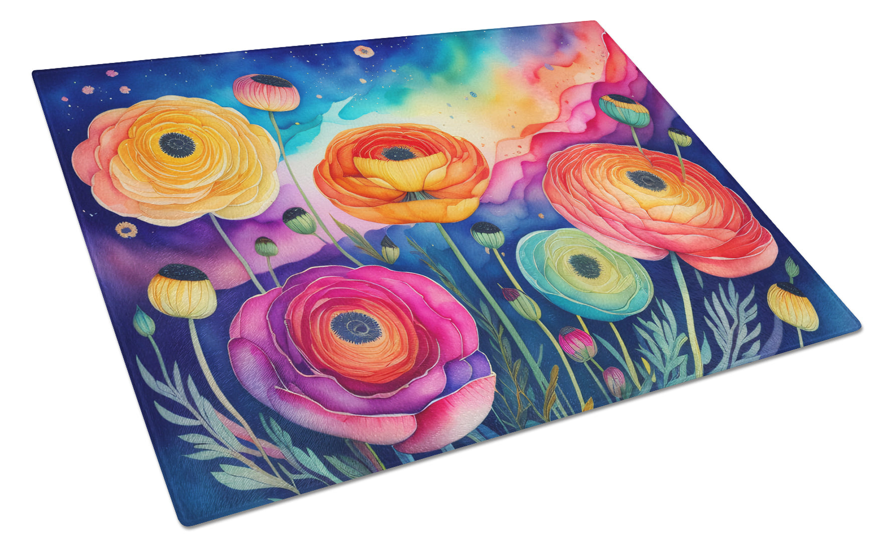 Buy this Ranunculus in Color Glass Cutting Board