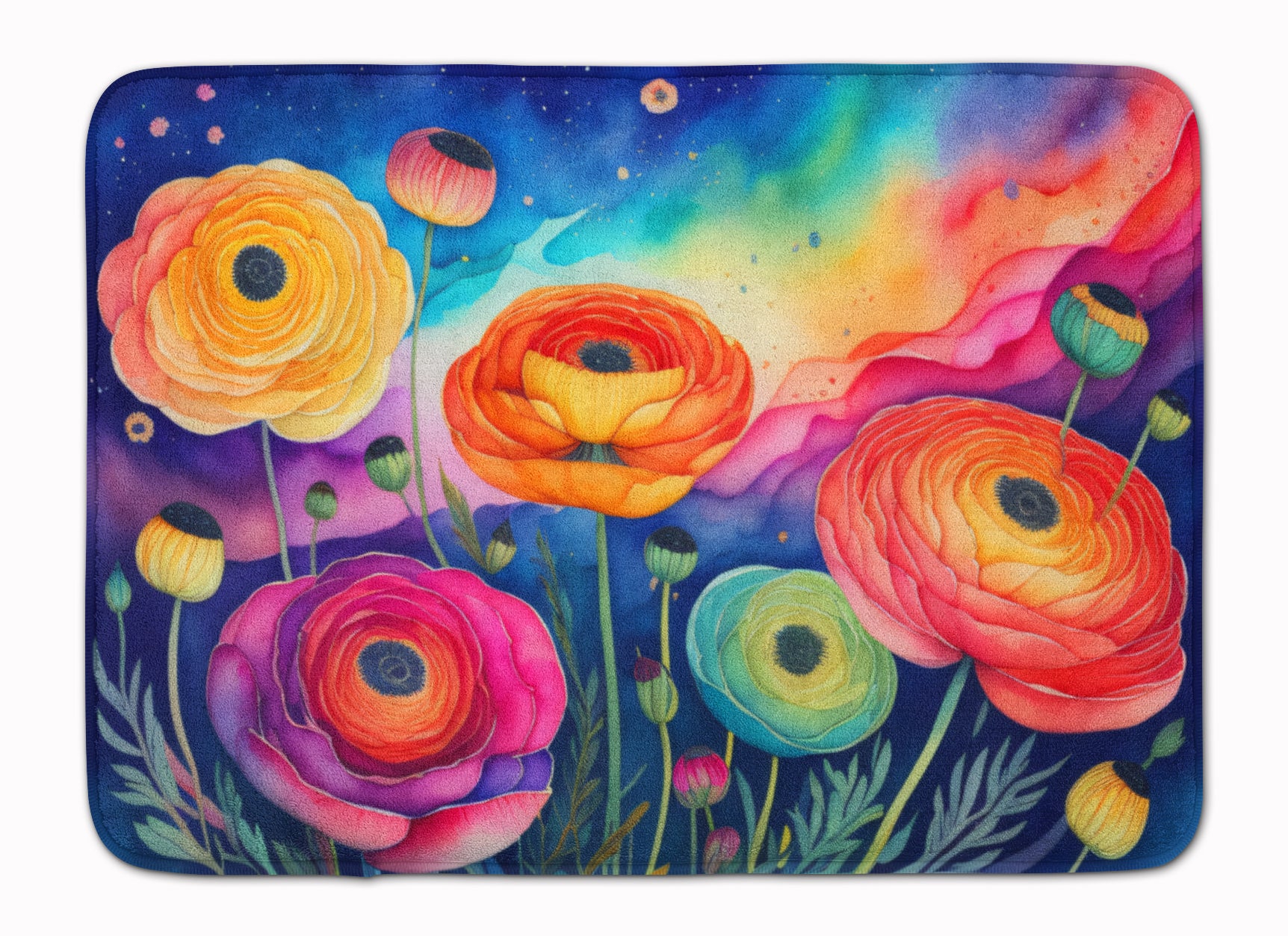 Buy this Ranunculus in Color Memory Foam Kitchen Mat