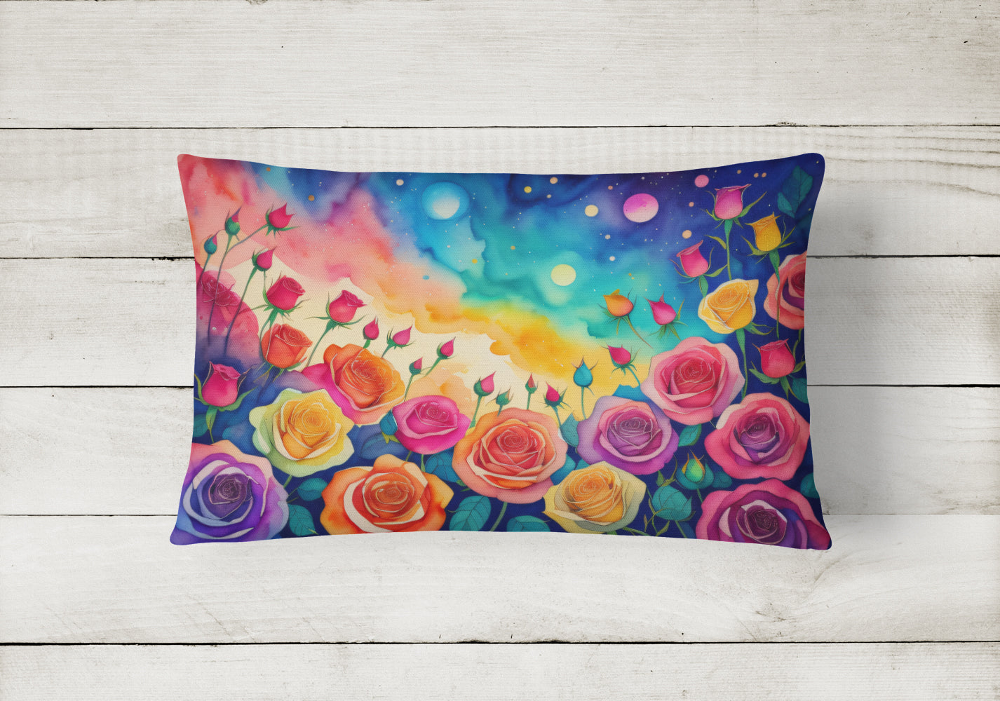 Roses in Color Throw Pillow