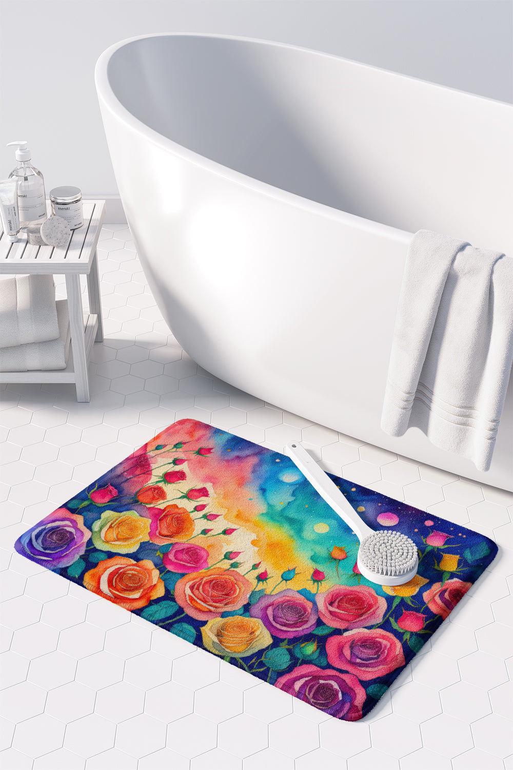 Roses in Color Memory Foam Kitchen Mat