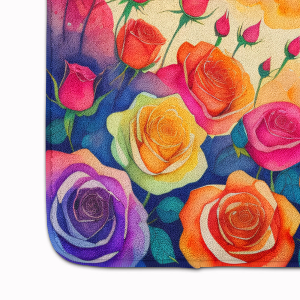 Roses in Color Memory Foam Kitchen Mat