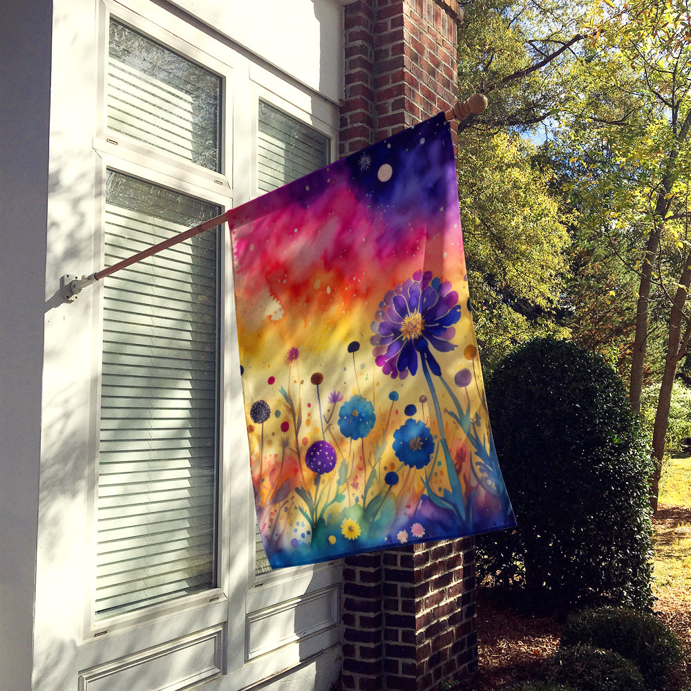 Scabiosa in Color House Flag