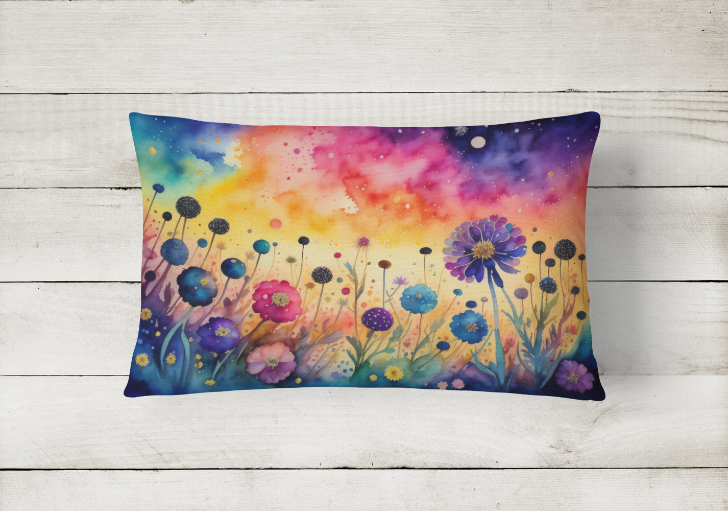 Scabiosa in Color Throw Pillow