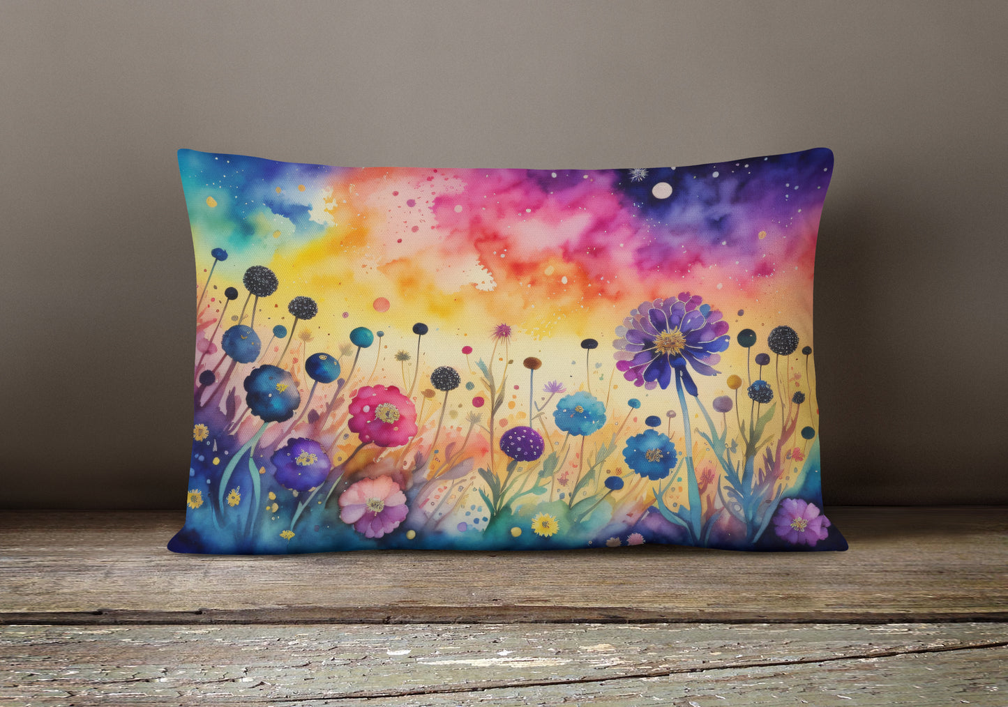 Scabiosa in Color Throw Pillow