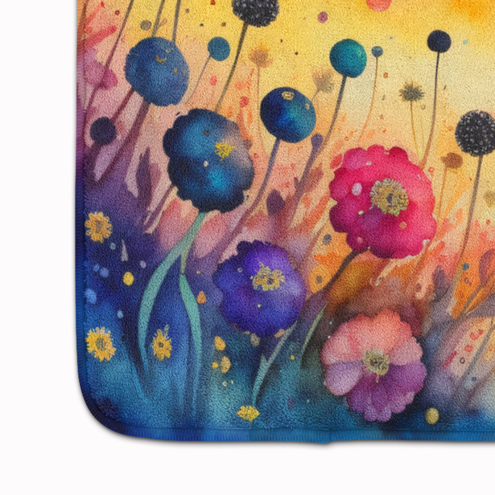 Scabiosa in Color Memory Foam Kitchen Mat