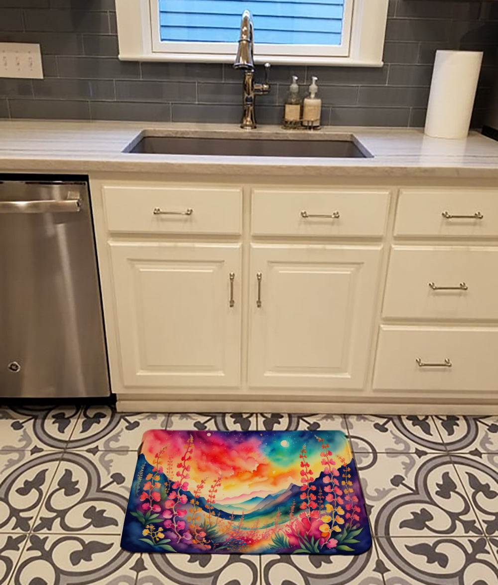 Snapdragon in Color Memory Foam Kitchen Mat