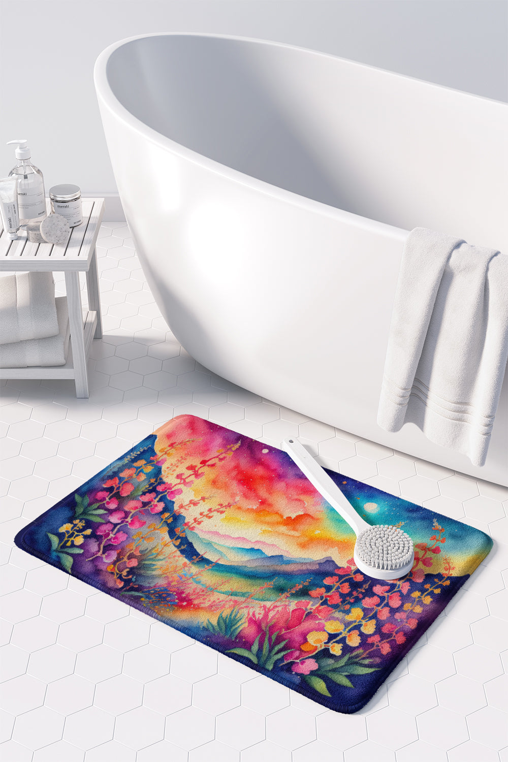 Snapdragon in Color Memory Foam Kitchen Mat