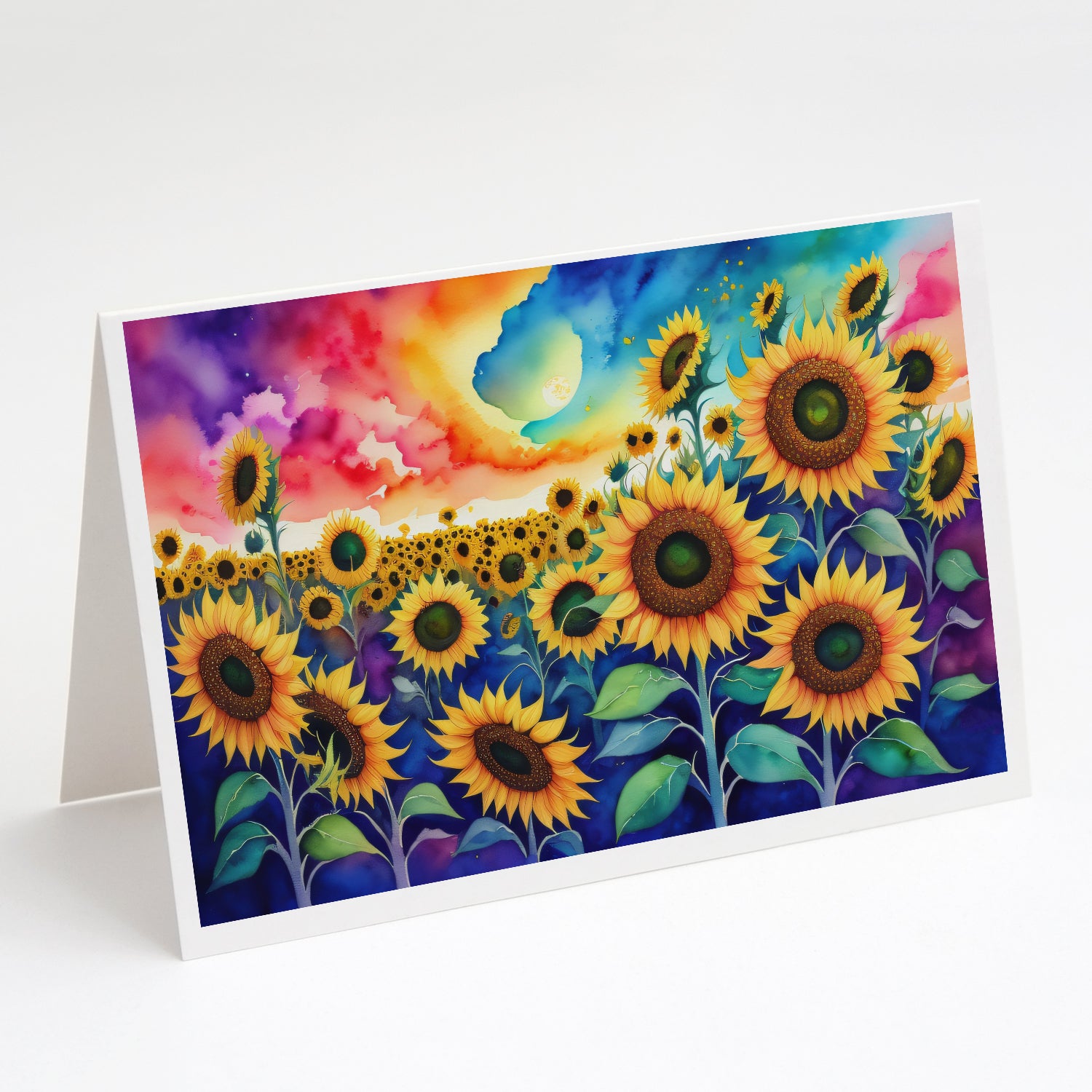 Buy this Sunflowers in Color Greeting Cards Pack of 8