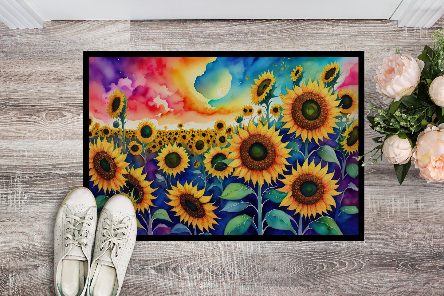 Sunflowers in Color Doormat