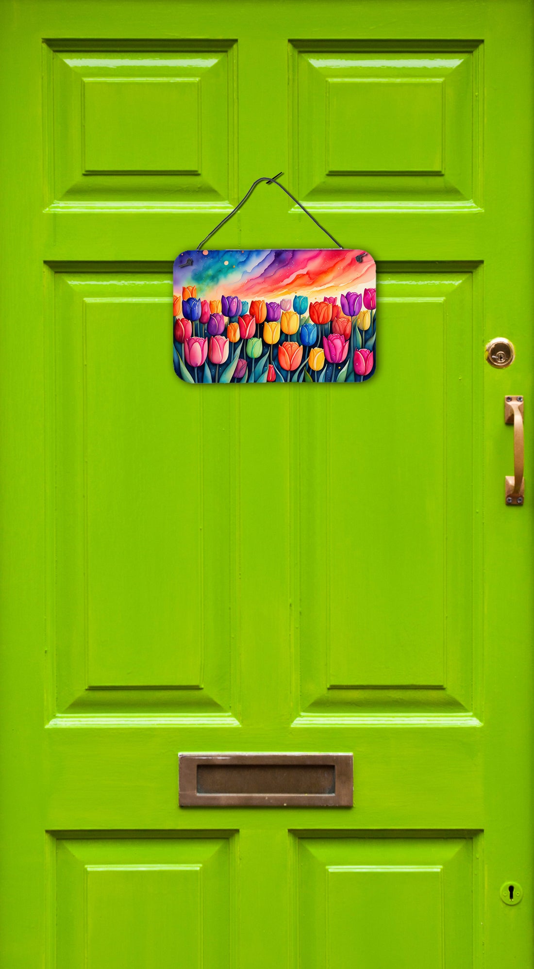 Tulips in Color Wall or Door Hanging Prints