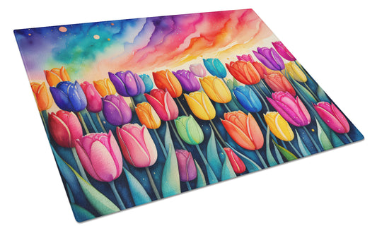 Buy this Tulips in Color Glass Cutting Board