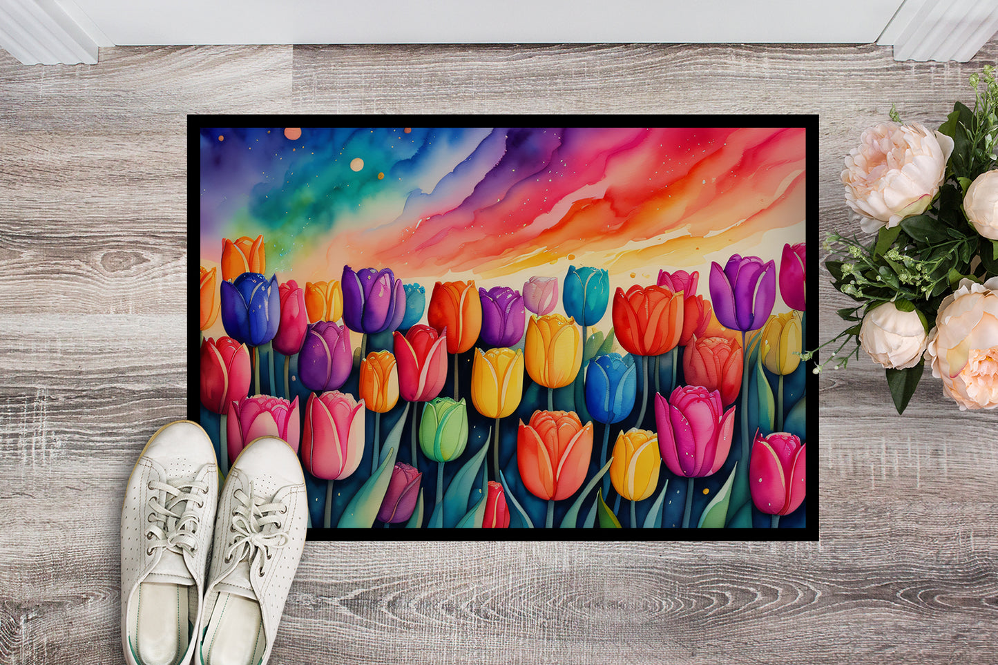 Tulips in Color Doormat