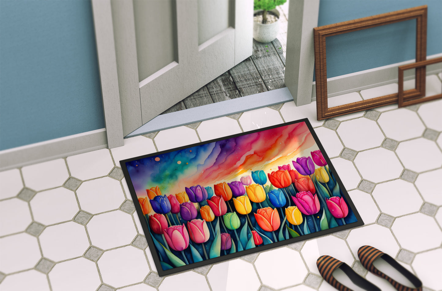 Tulips in Color Doormat