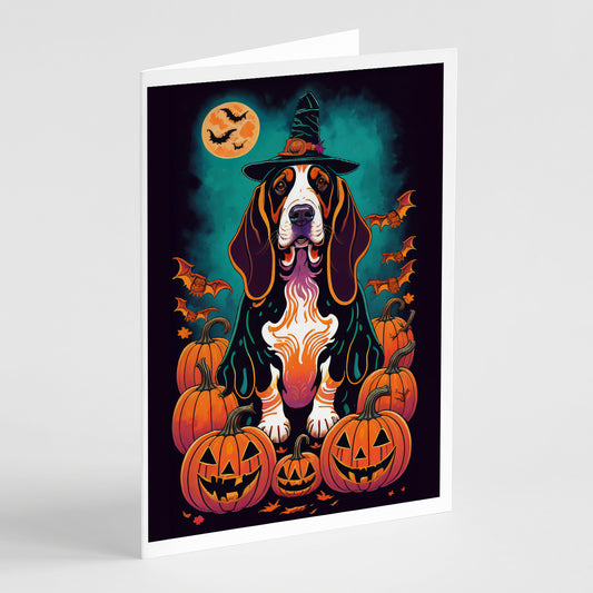 Buy this Basset Hound Witchy Halloween Greeting Cards Pack of 8