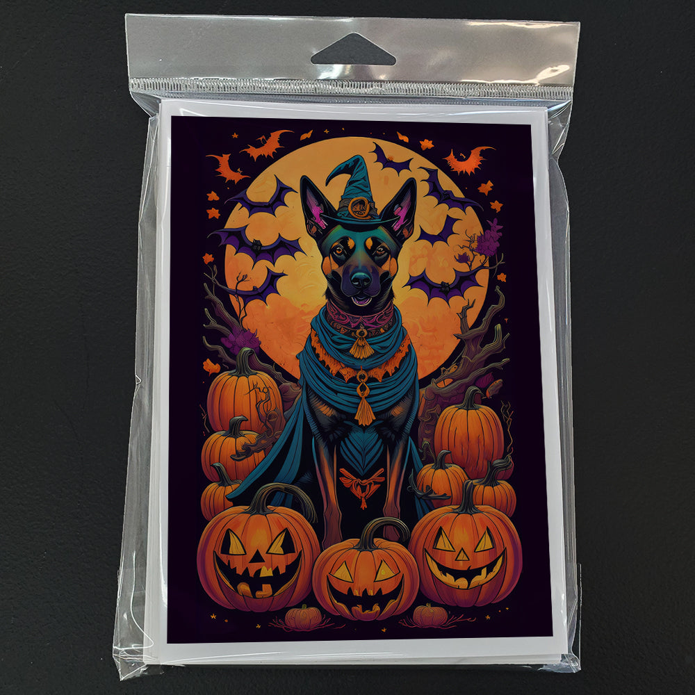 Belgian Malinois Witchy Halloween Greeting Cards Pack of 8