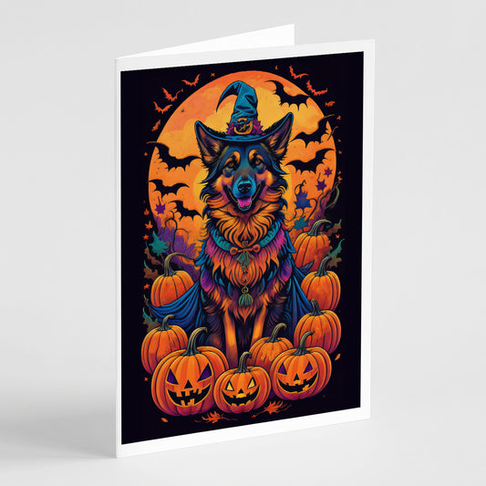 Buy this Belgian Tervuren Witchy Halloween Greeting Cards Pack of 8