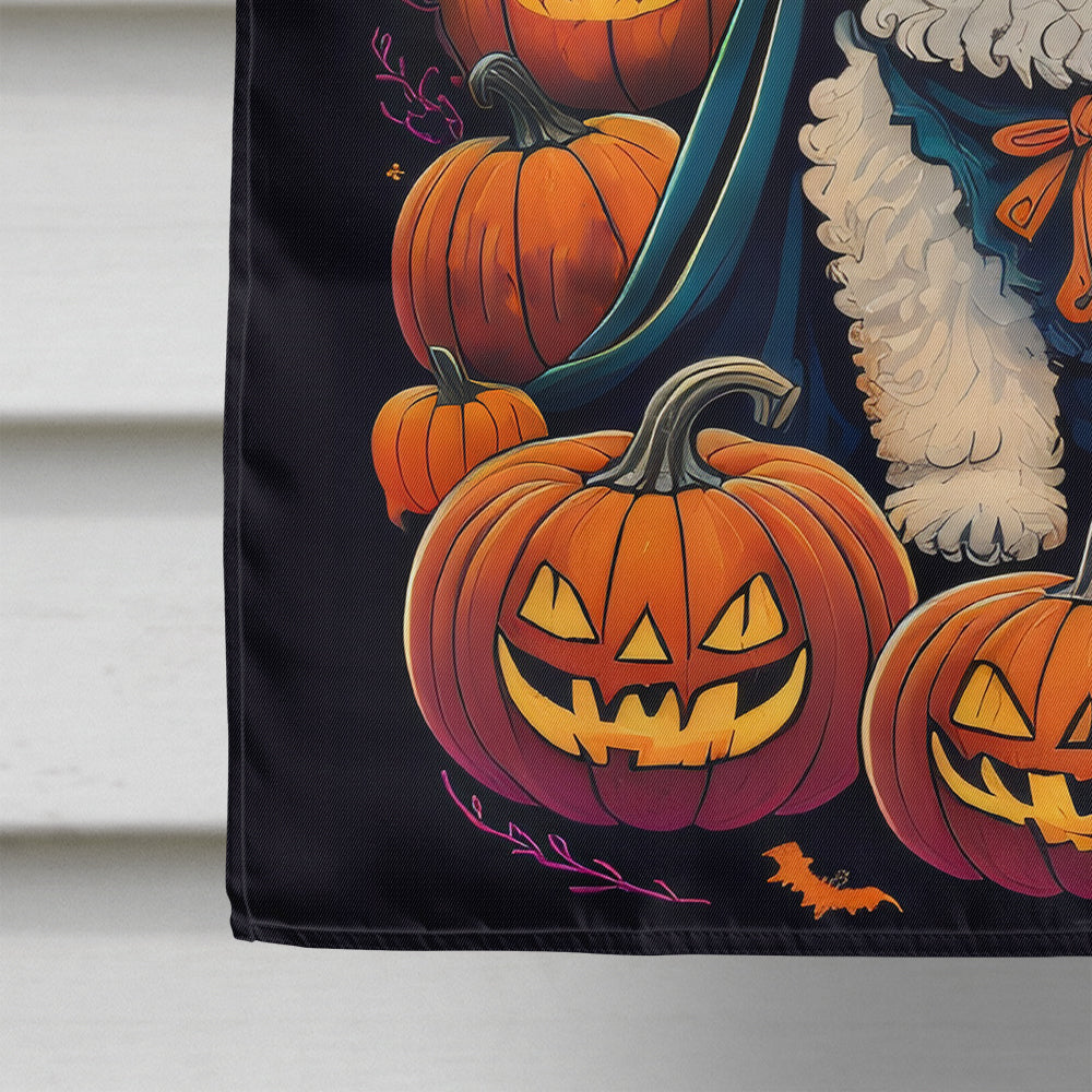 Bichon Frise Witchy Halloween House Flag