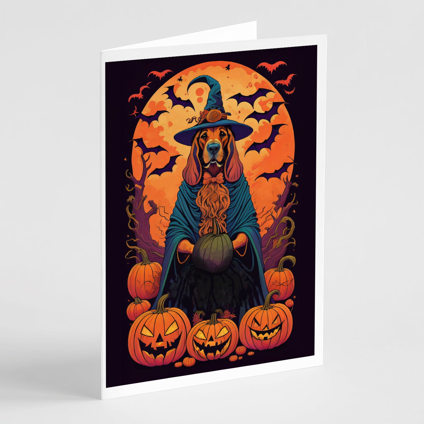 Buy this Bloodhound Witchy Halloween Greeting Cards Pack of 8