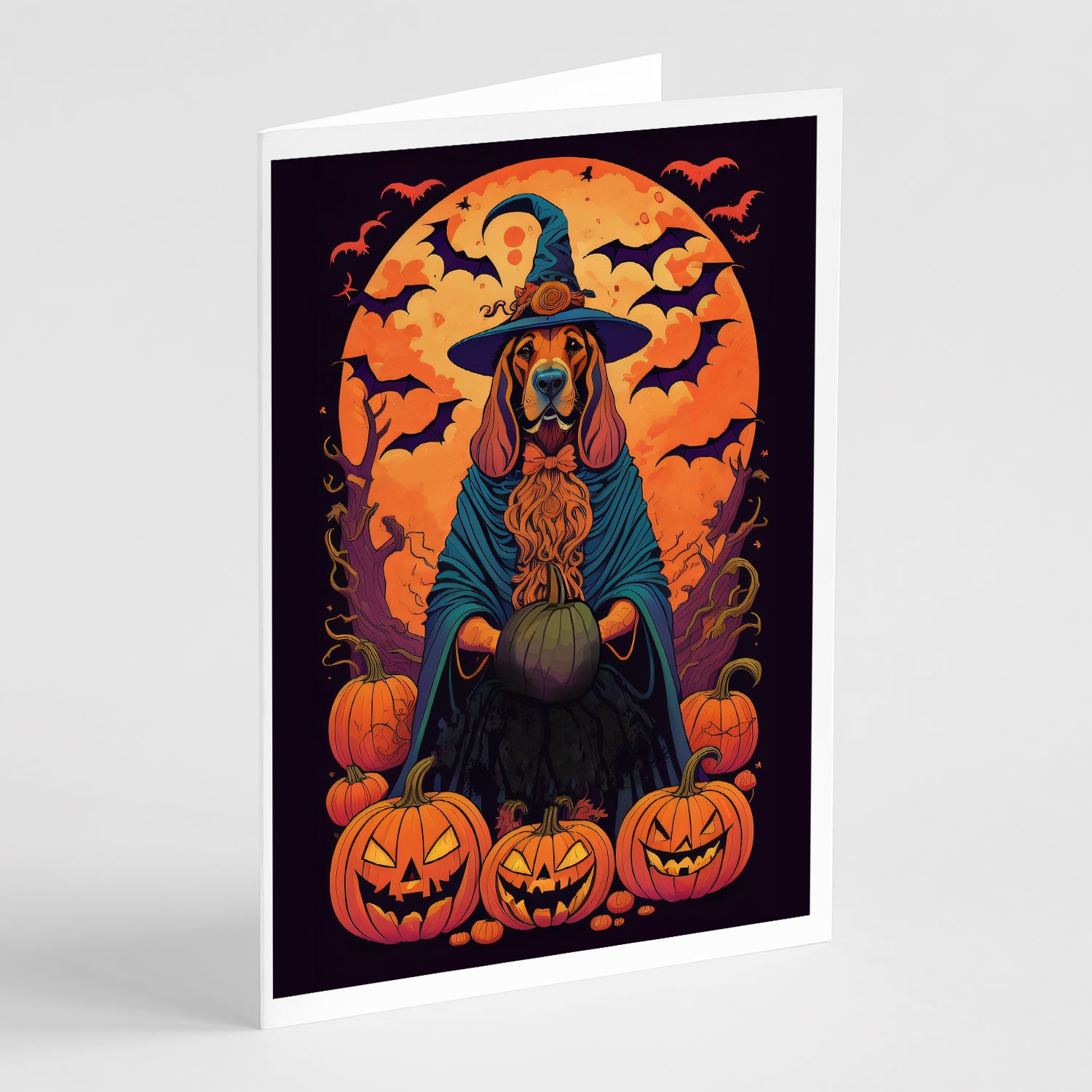 Buy this Bloodhound Witchy Halloween Greeting Cards Pack of 8