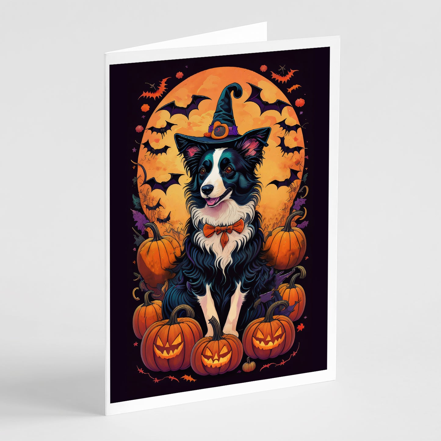 Buy this Border Collie Witchy Halloween Greeting Cards Pack of 8