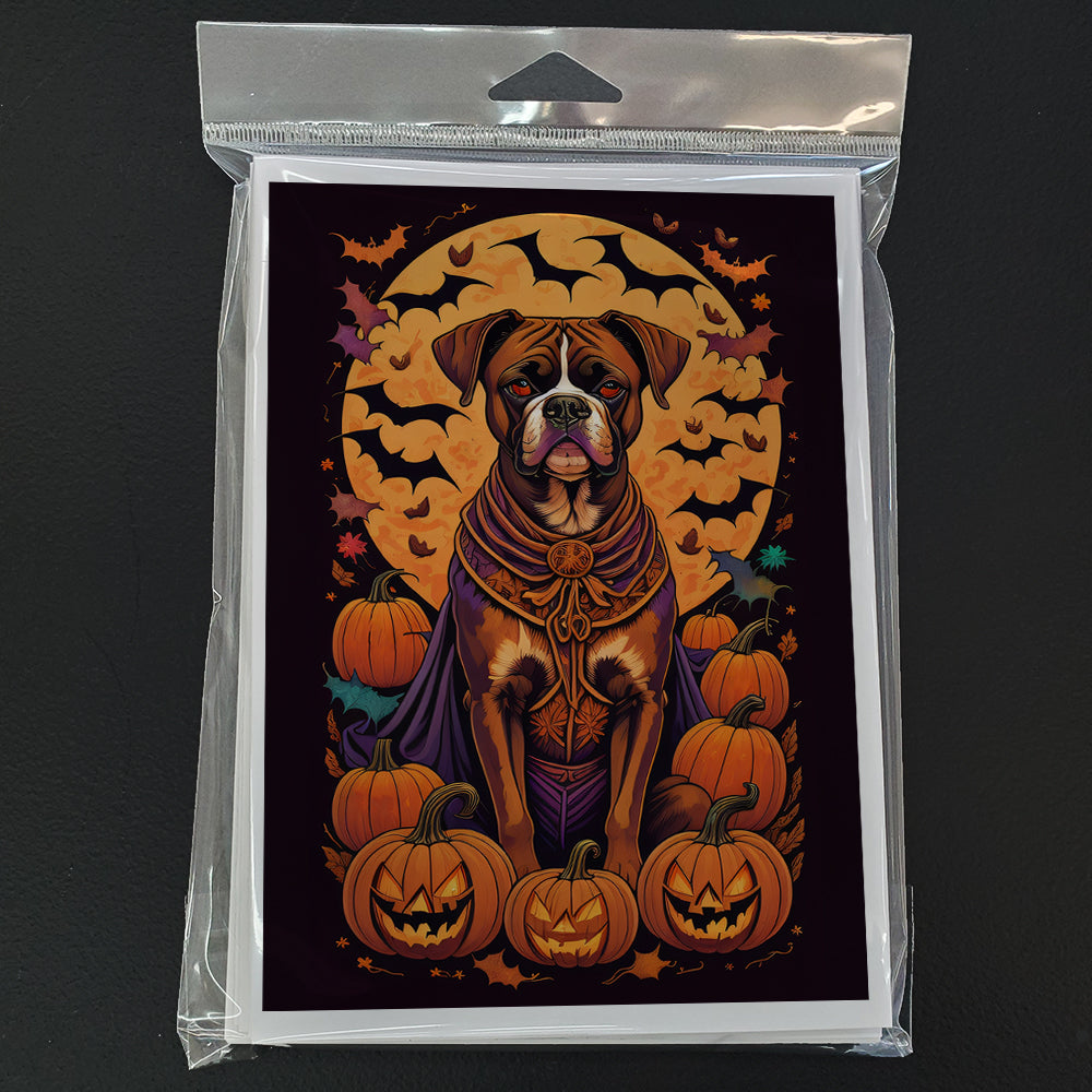 Boxer Witchy Halloween Greeting Cards Pack of 8