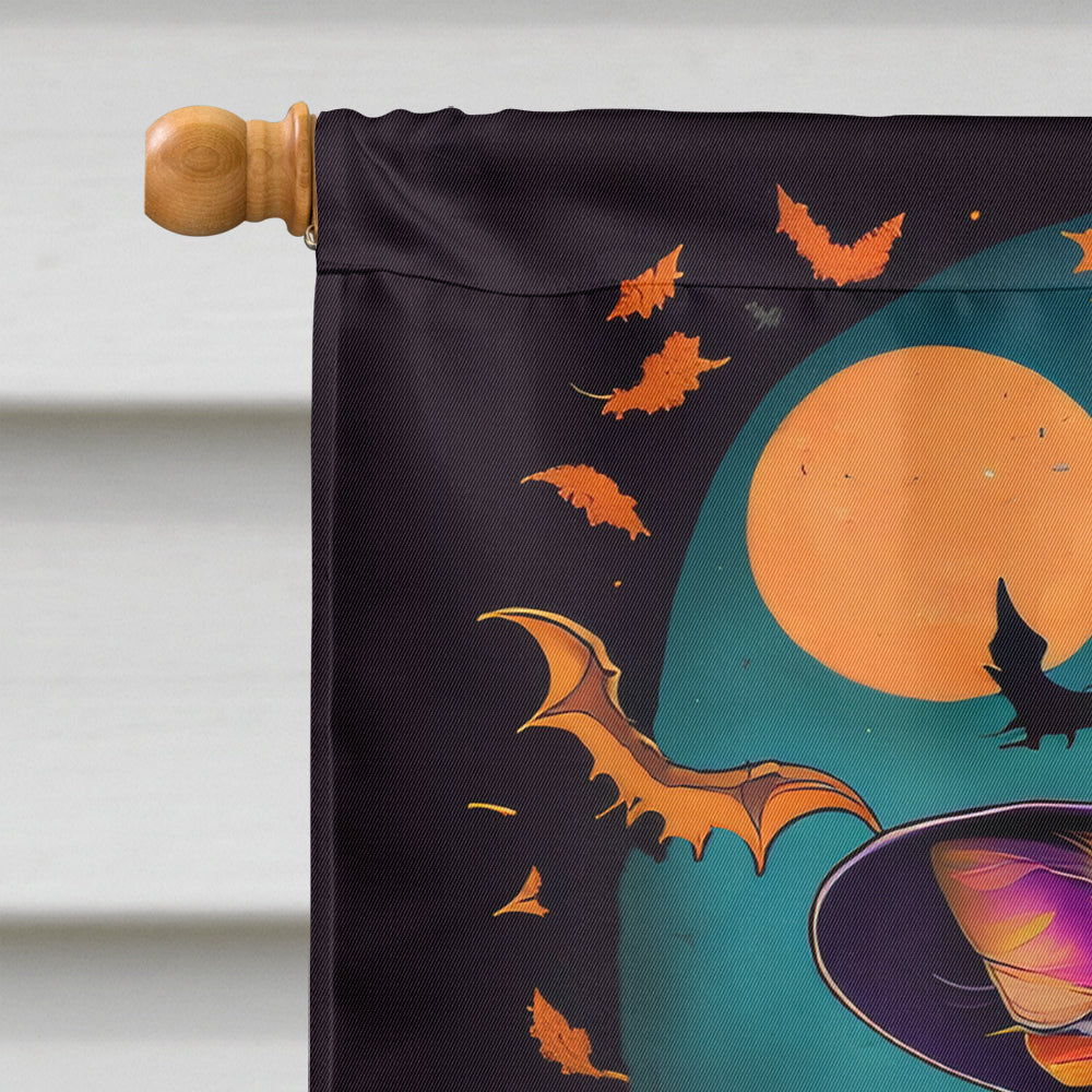 Corgi Witchy Halloween House Flag