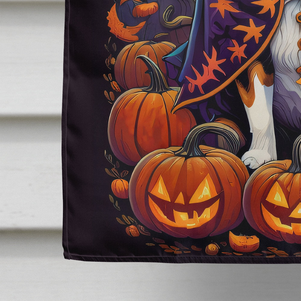 Corgi Witchy Halloween House Flag