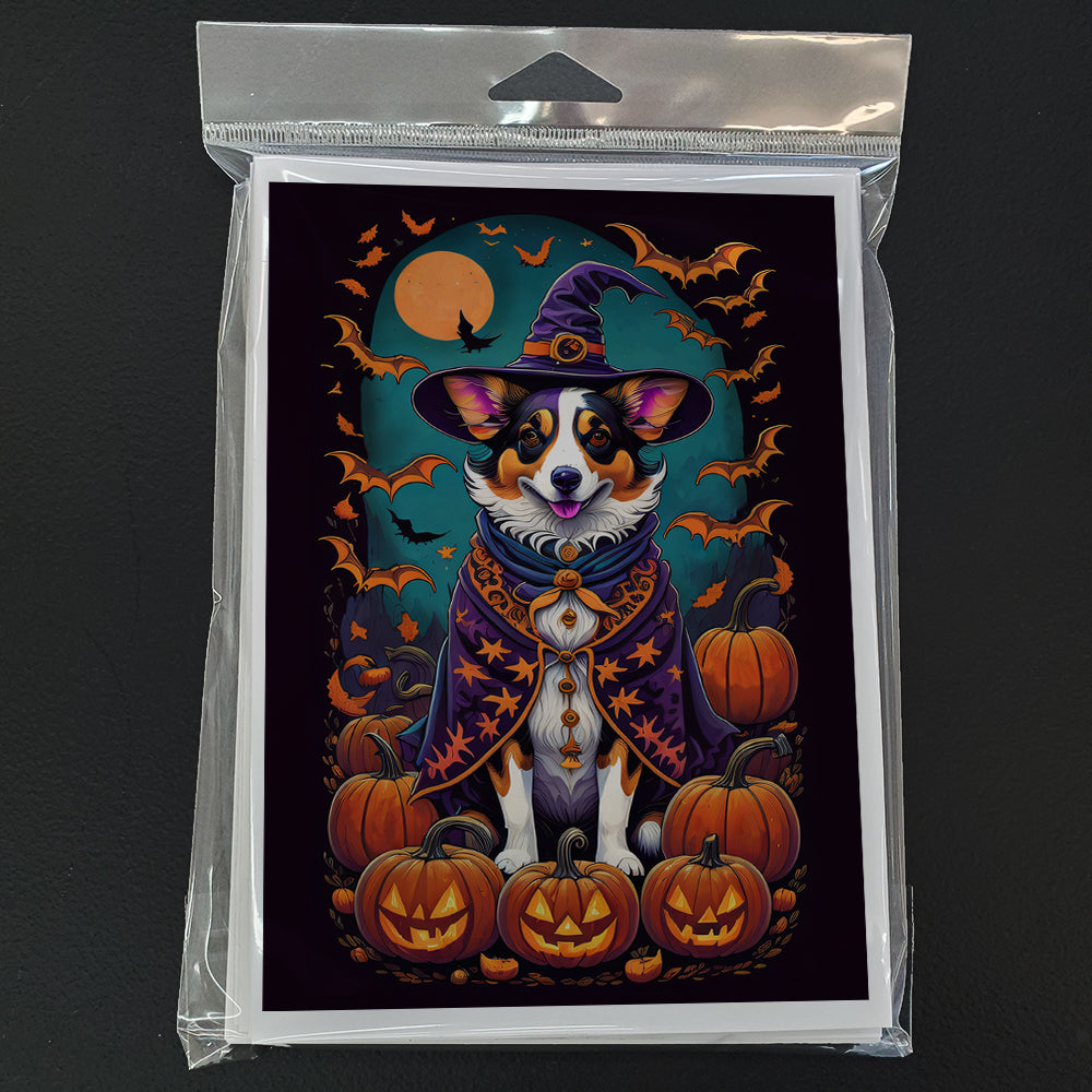 Corgi Witchy Halloween Greeting Cards Pack of 8