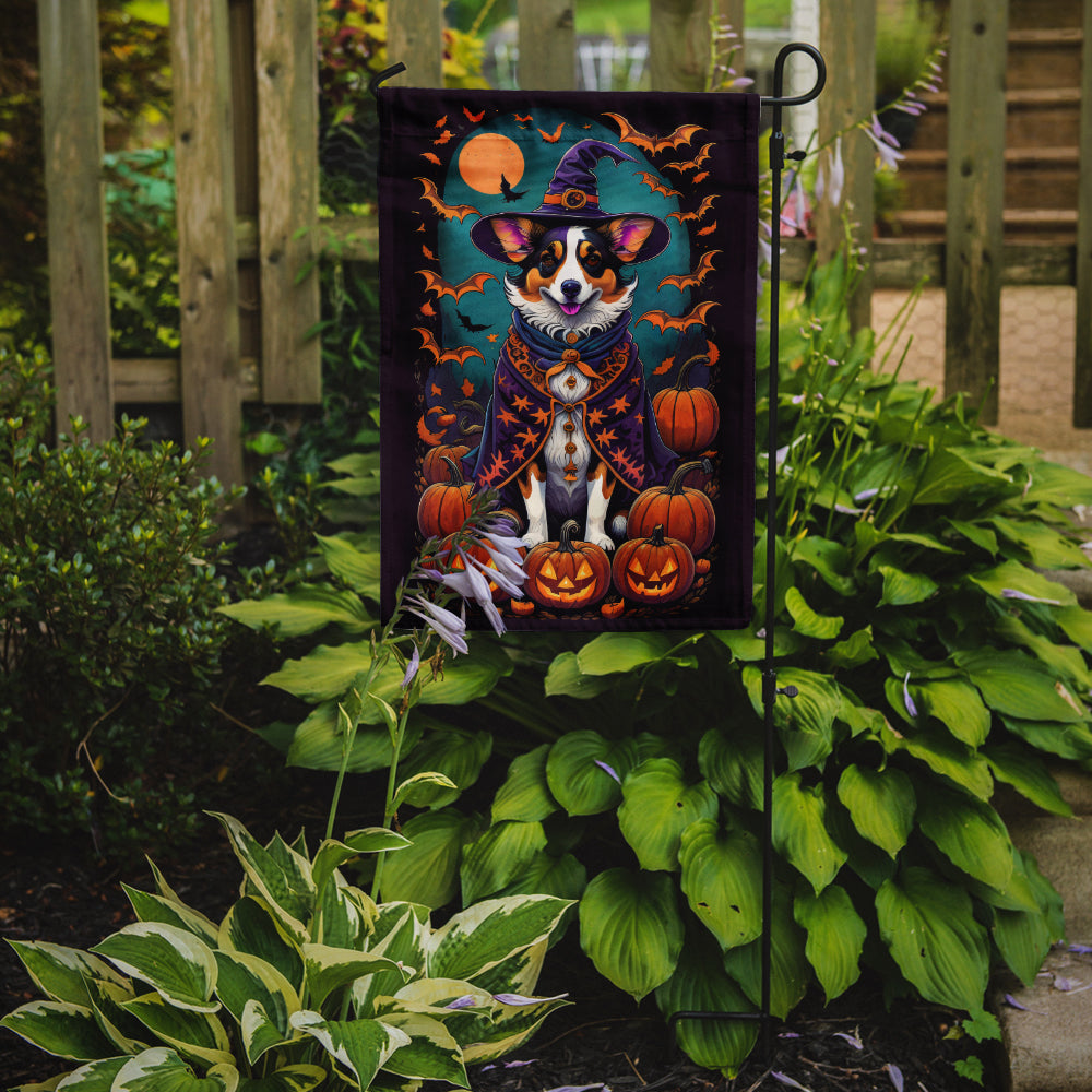 Corgi Witchy Halloween Garden Flag