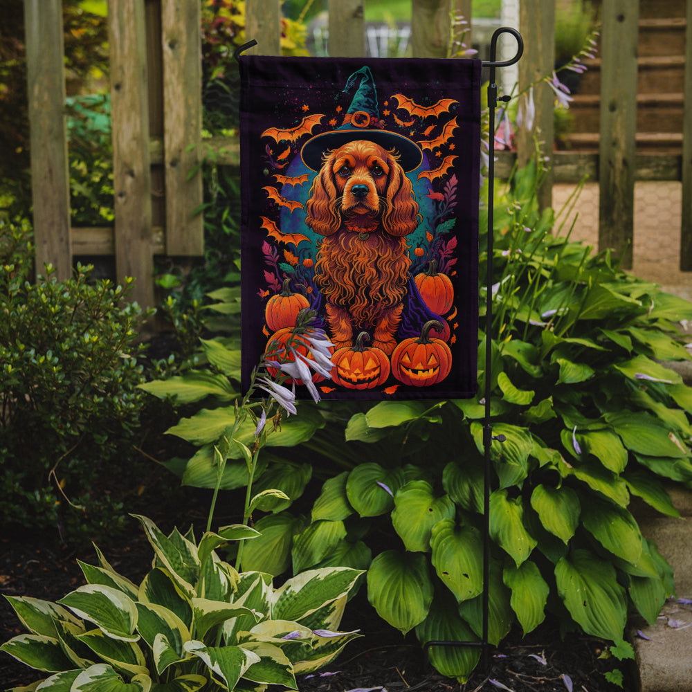 Cocker Spaniel Witchy Halloween Garden Flag