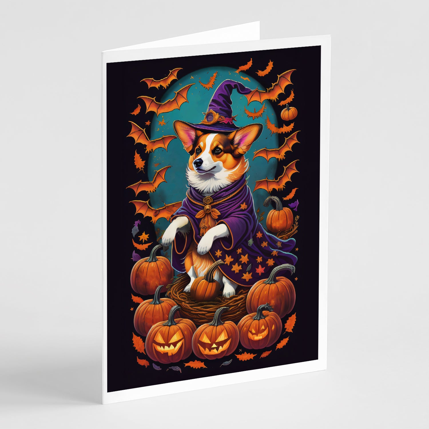 Buy this Corgi Witchy Halloween Greeting Cards Pack of 8