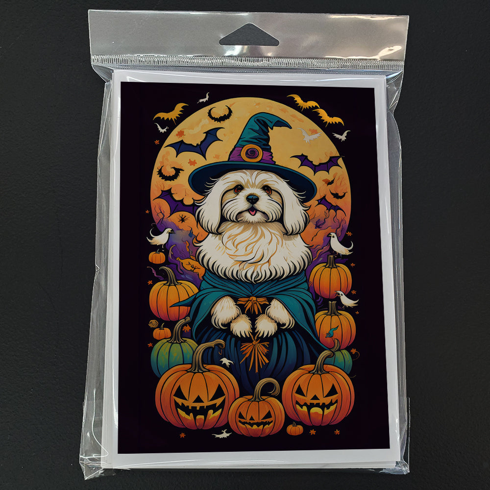 Coton De Tulear Witchy Halloween Greeting Cards Pack of 8