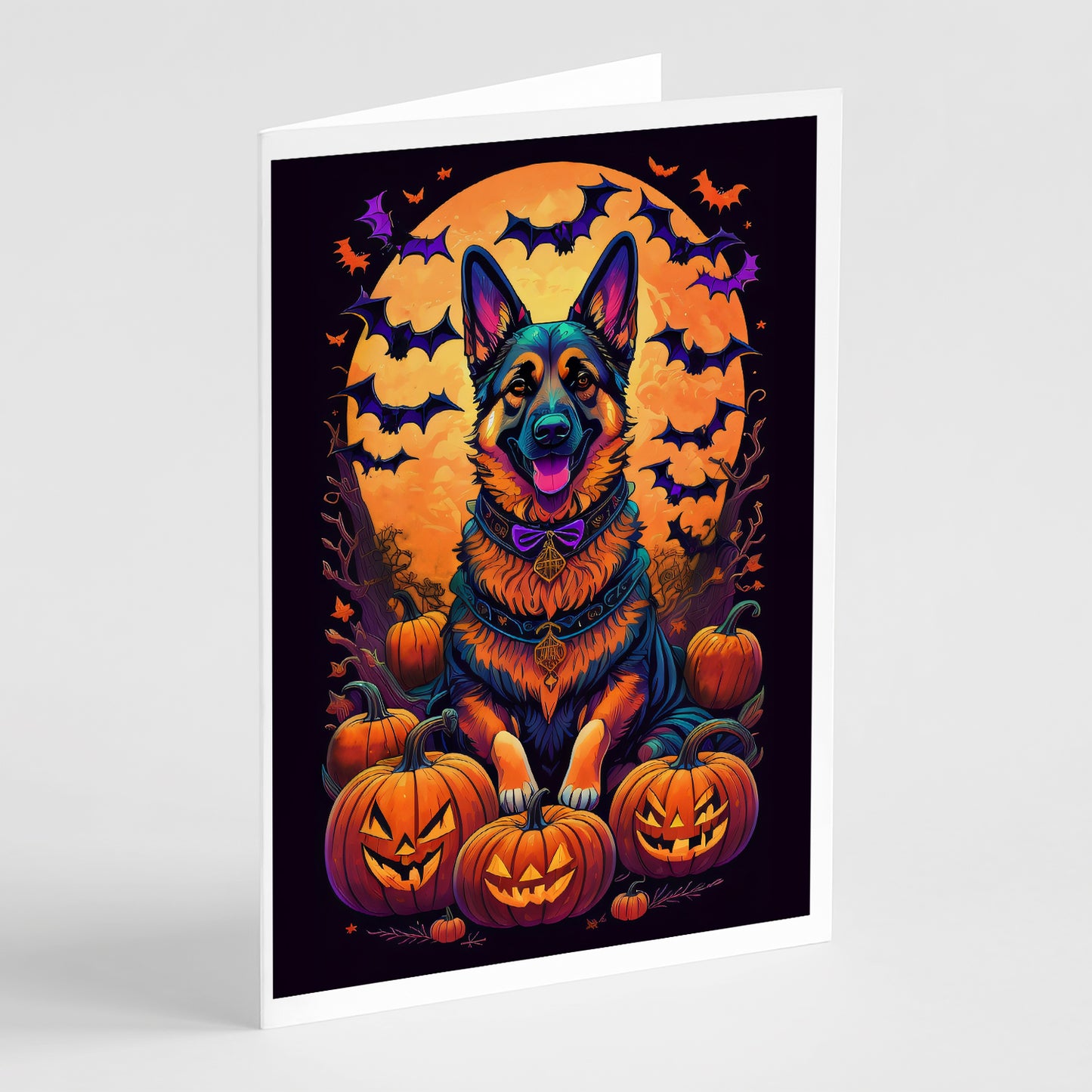 Buy this German Shepherd Witchy Halloween Greeting Cards Pack of 8