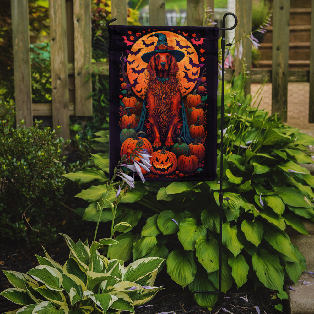 Irish Setter Witchy Halloween Garden Flag