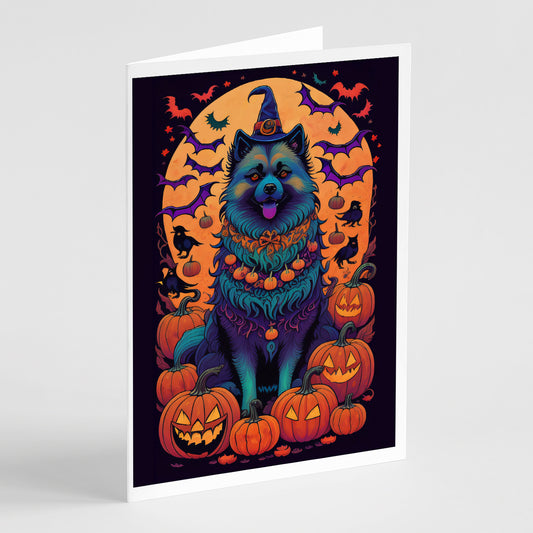 Buy this Keeshond Witchy Halloween Greeting Cards Pack of 8