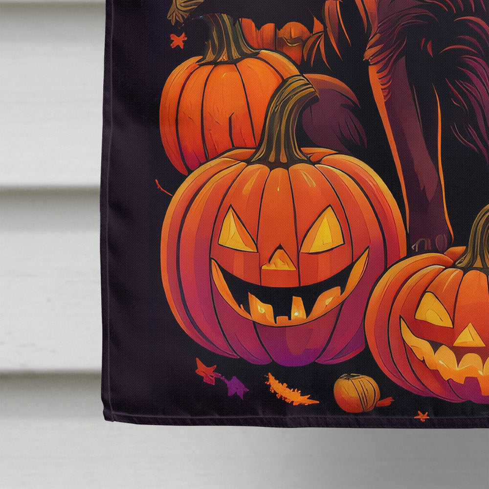 Chocolate Labrador Retriever Witchy Halloween House Flag