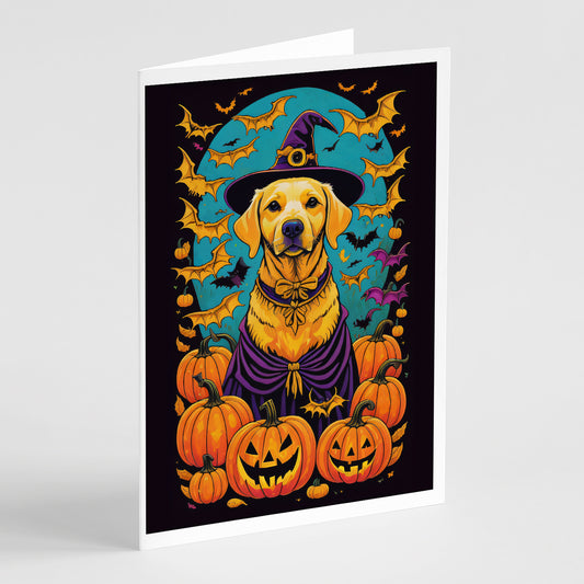 Buy this Yellow Labrador Retriever Witchy Halloween Greeting Cards Pack of 8