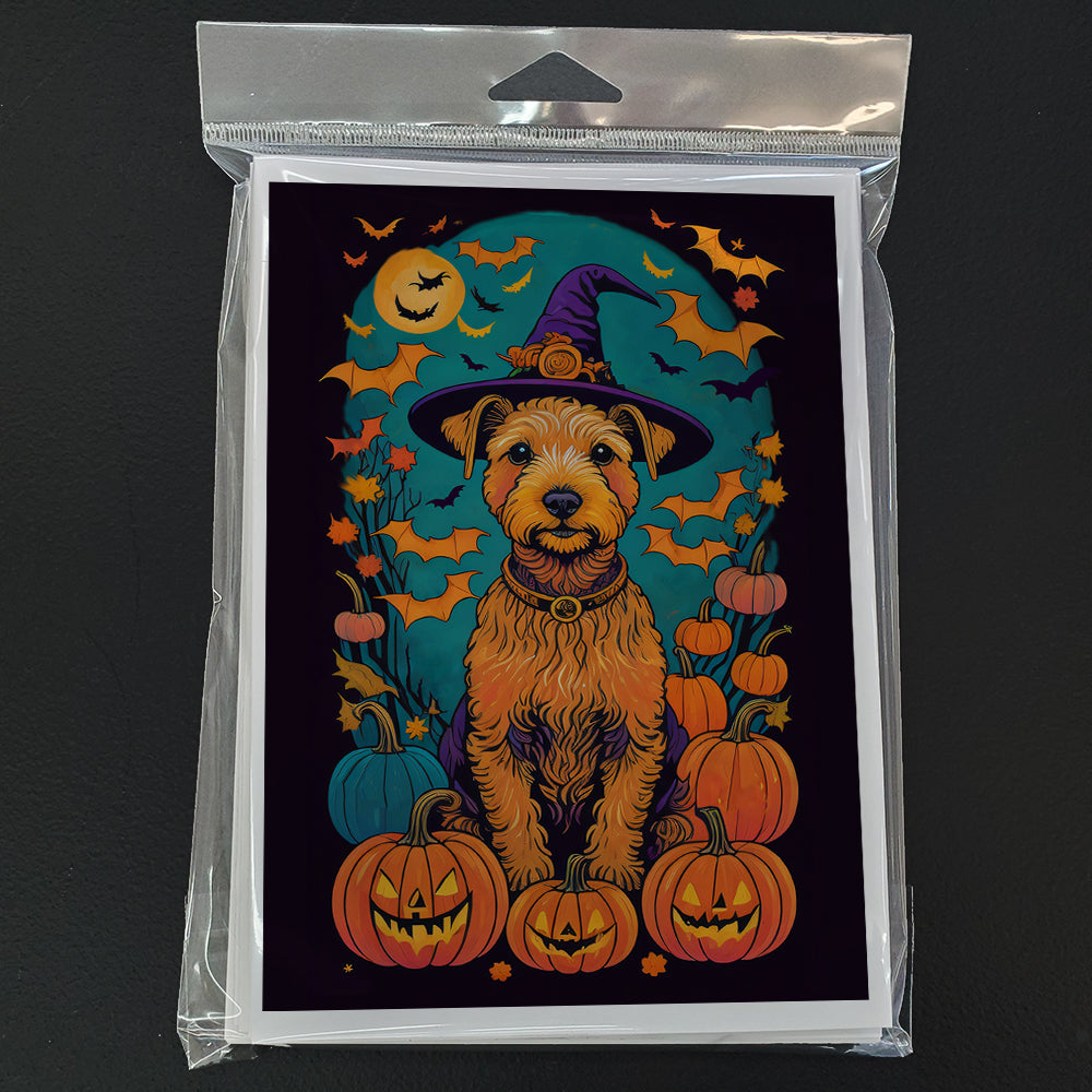 Lakeland Terrier Witchy Halloween Greeting Cards Pack of 8