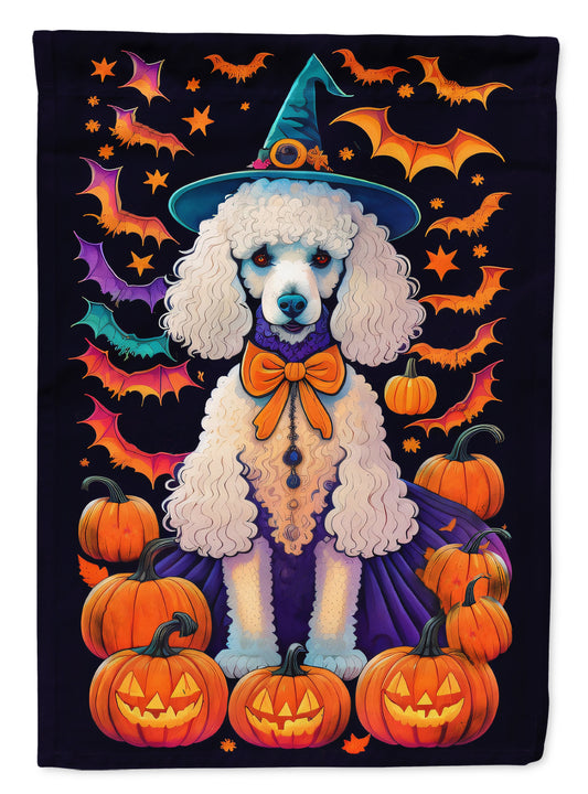 Buy this White Standard Poodle Witchy Halloween House Flag