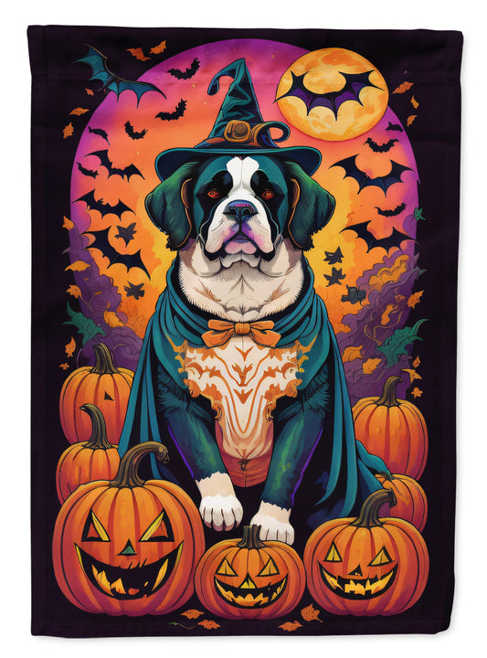 Buy this Saint Bernard Witchy Halloween House Flag