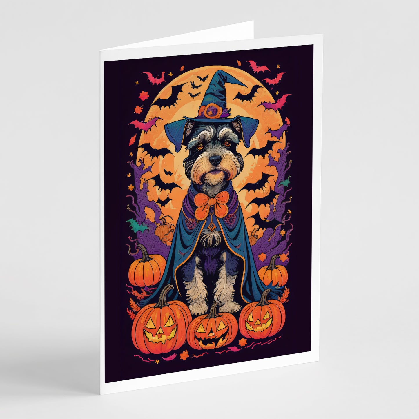 Buy this Schnauzer Witchy Halloween Greeting Cards Pack of 8