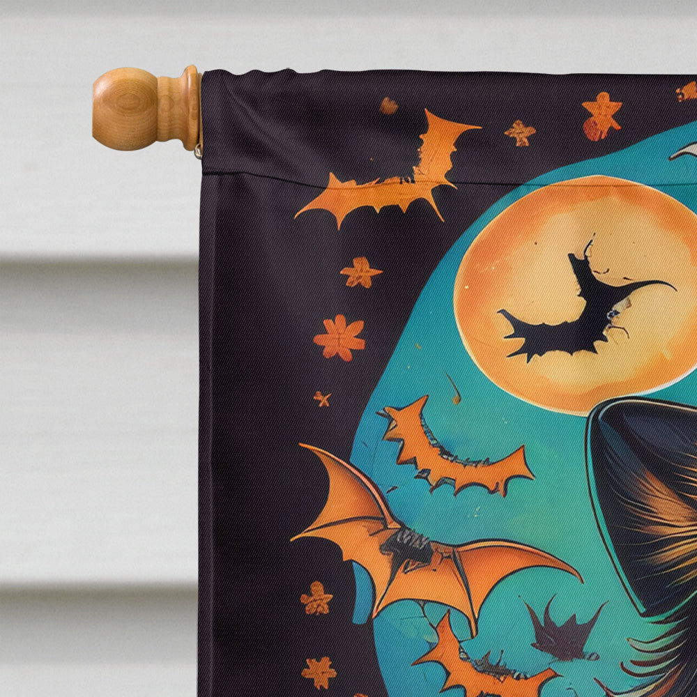 Sheltie Witchy Halloween House Flag