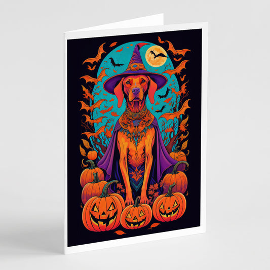 Buy this Vizsla Witchy Halloween Greeting Cards Pack of 8