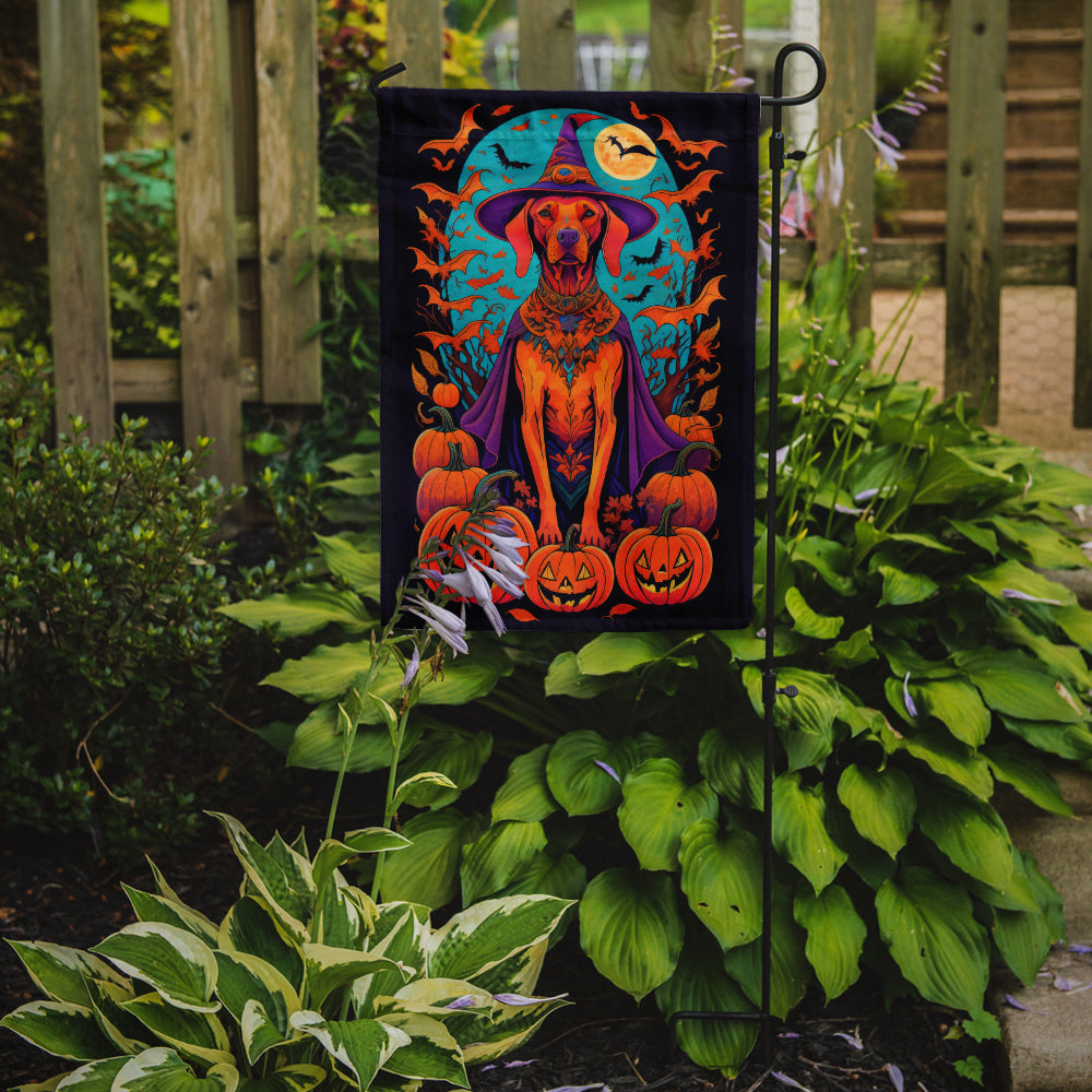 Vizsla Witchy Halloween Garden Flag