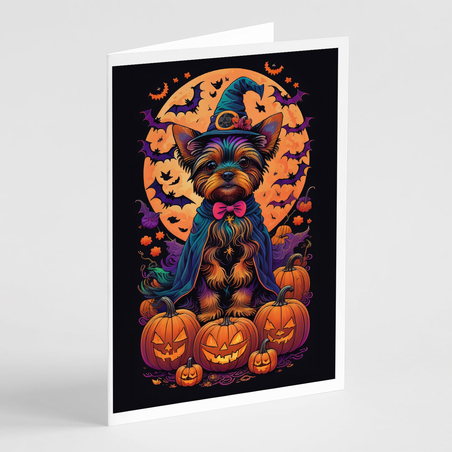 Buy this Yorkie Witchy Halloween Greeting Cards Pack of 8