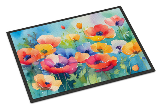 Buy this Anemones in Watercolor Doormat