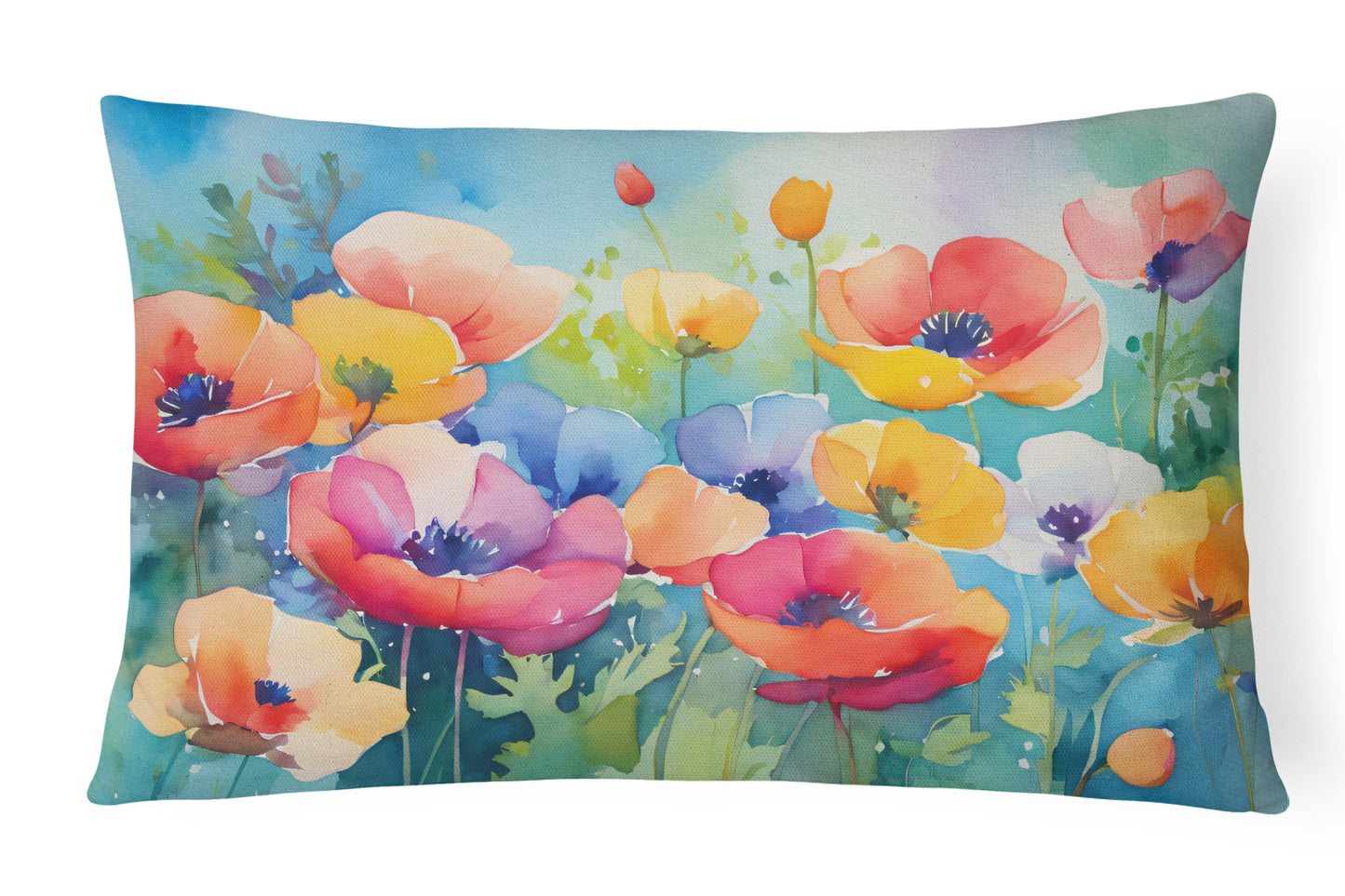 Buy this Anemones in Watercolor Throw Pillow