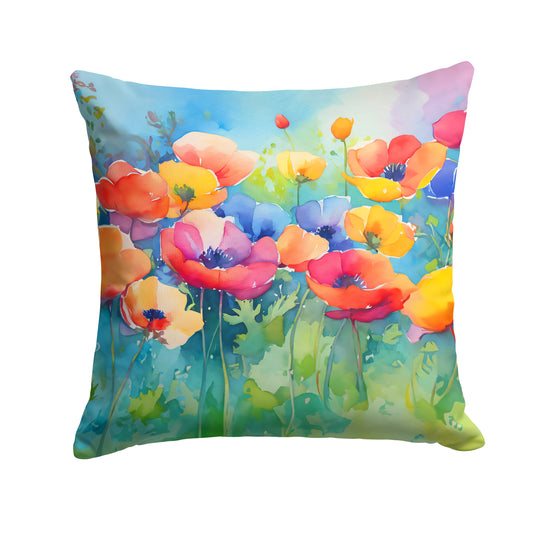 Buy this Anemones in Watercolor Throw Pillow